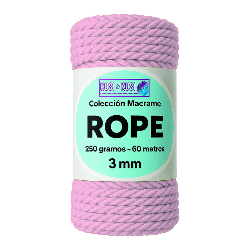 Macrame Rope 3Mm 406 Rosado Claro Paquete X 4 Ovillos X 250Gramos Macrame Rope 3Mm 406 Rosado Claro Paquete X 4 Ovillos X 250Gramos
