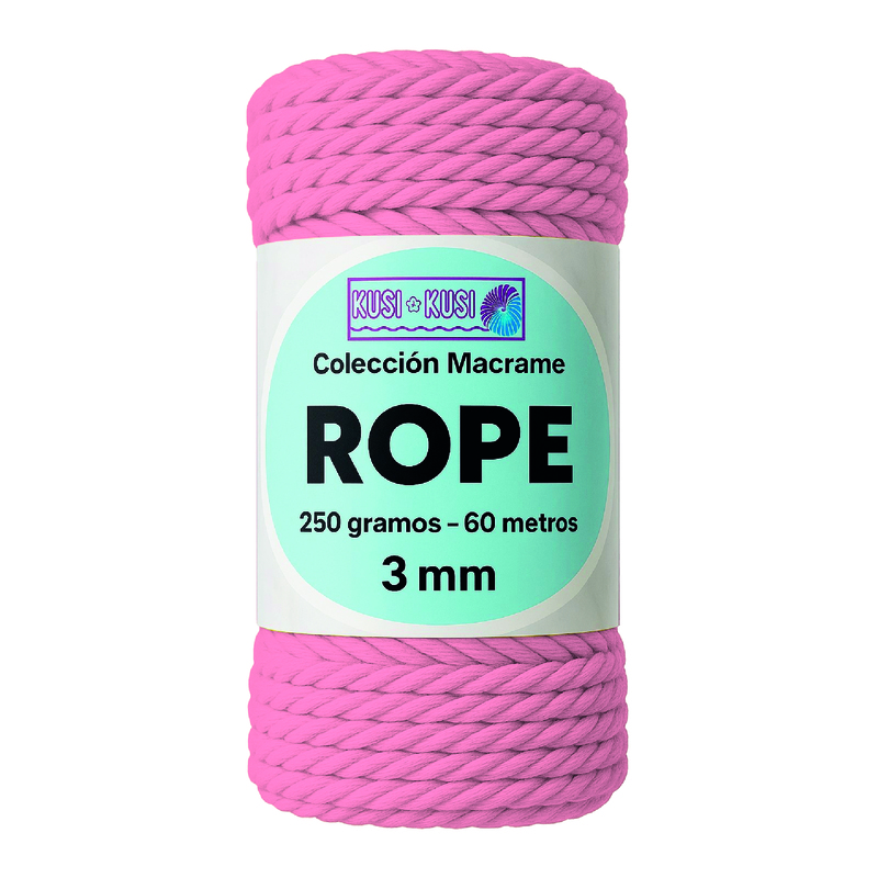 Macrame Rope 3Mm 405 Rosado Vivo Paquete X 4 Ovillos X 250Gramos Macrame Rope 3Mm 405 Rosado Vivo Paquete X 4 Ovillos X 250Gramos