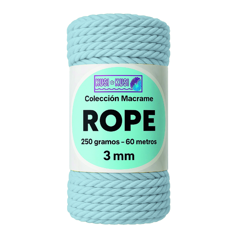 Macrame Rope 3Mm 604 Azul Claro Paquete X 4 Ovillos X 250Gramos Macrame Rope 3Mm 604 Azul Claro Paquete X 4 Ovillos X 250Gramos