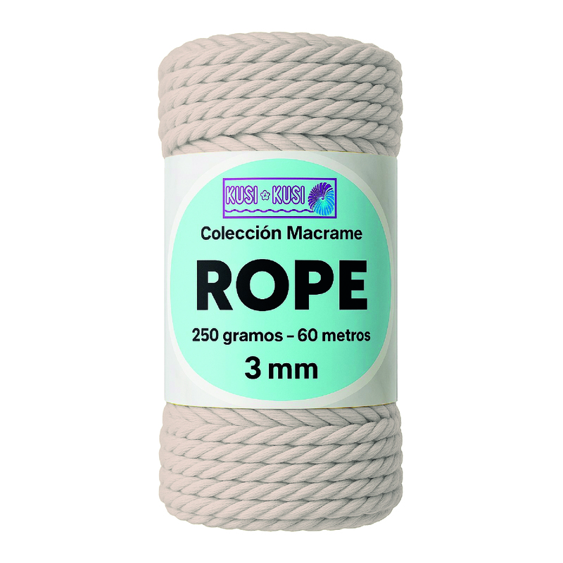 Macrame Rope 3Mm 304  Beige Paquete X 4 Ovillos X 250Gramos Macrame Rope 3Mm 304  Beige Paquete X 4 Ovillos X 250Gramos