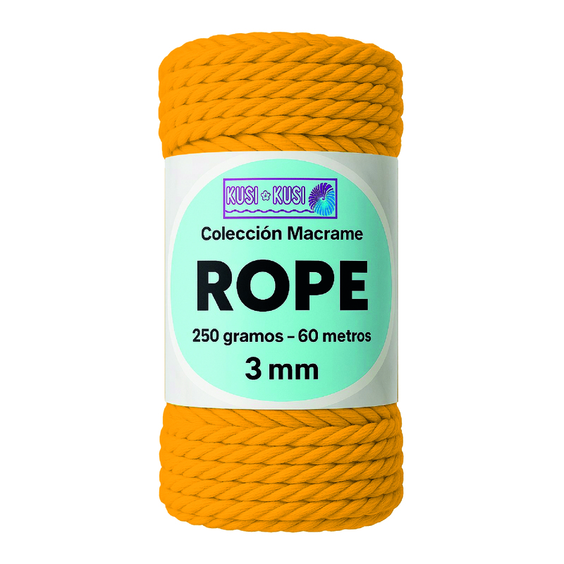 Macrame Rope 3Mm 704 Amarillo Quemado Paquete X 4 Ovillos X 250Gramos Macrame Rope 3Mm 704 Amarillo Quemado Paquete X 4 Ovillos X 250Gramos