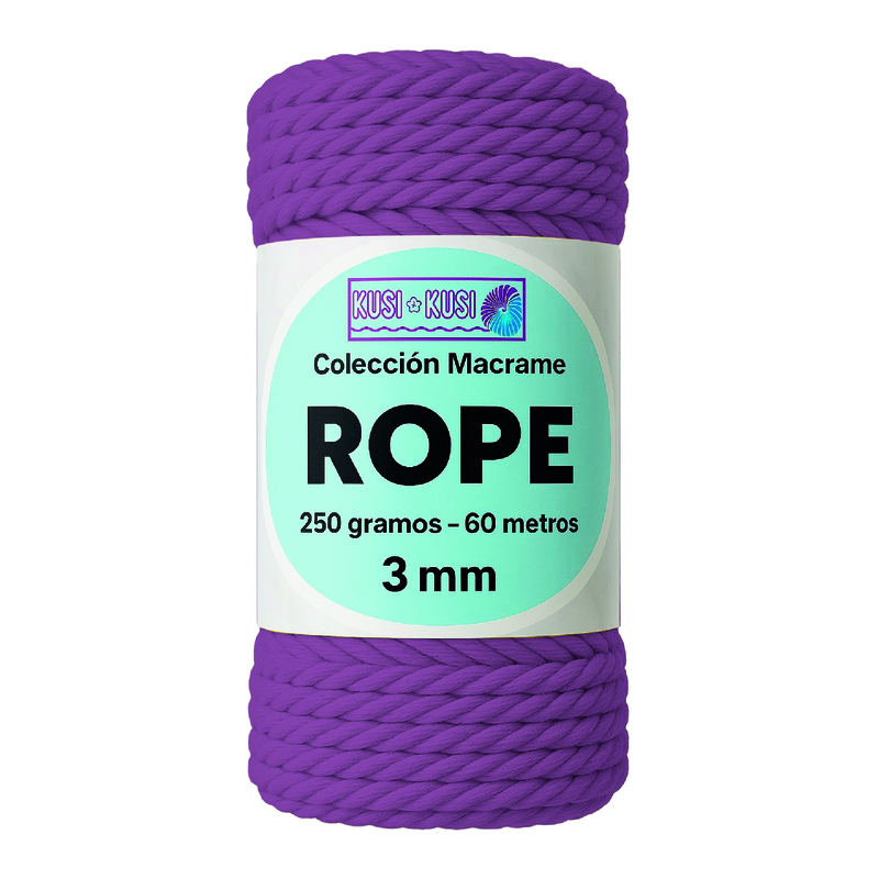 Macrame Rope 3Mm 506 Ciruela Paquete X 4 Ovillos X 250Gramos Macrame Rope 3Mm 506 Ciruela Paquete X 4 Ovillos X 250Gramos