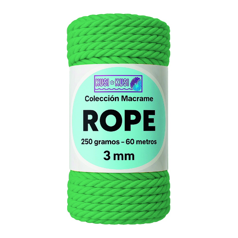 Macrame Rope 3Mm 801 Verde Paquete X 4 Ovillos X 250Gramos Macrame Rope 3Mm 801 Verde Paquete X 4 Ovillos X 250Gramos