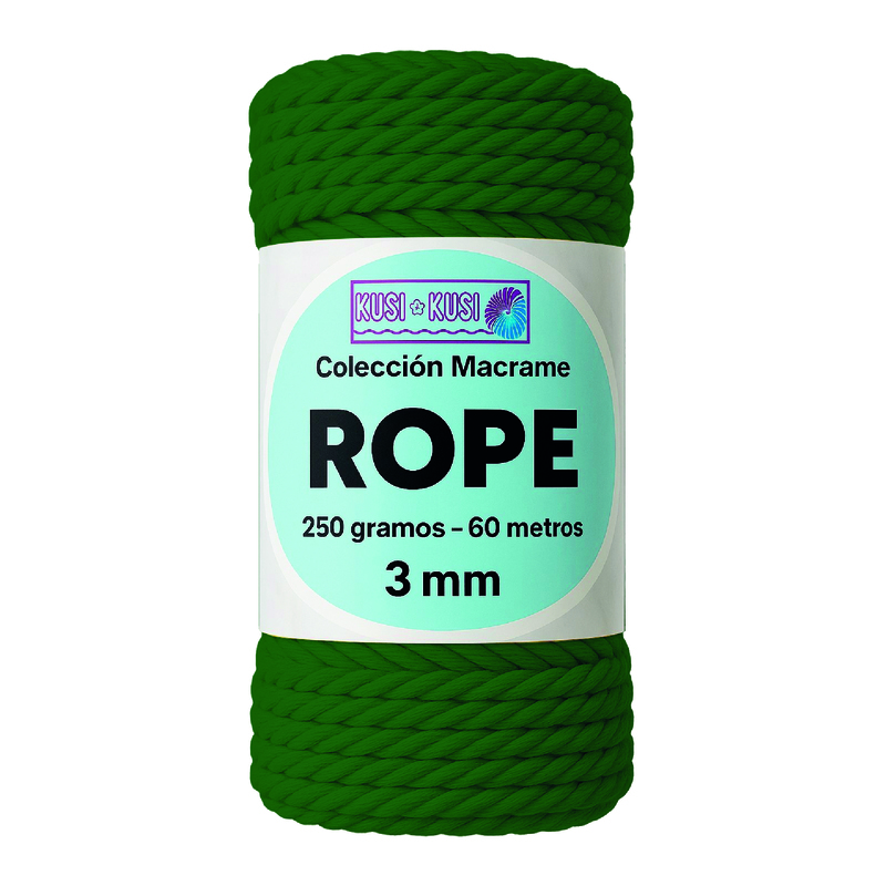 Macrame Rope 3Mm 802 Verde Oscuro Paquete X 4 Ovillos X 250Gramos Macrame Rope 3Mm 802 Verde Oscuro Paquete X 4 Ovillos X 250Gramos