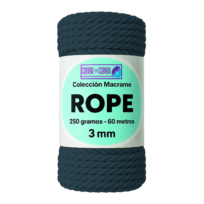 Macrame Rope 3Mm Col 104 Gris Oscuro Paquete X 4 Ovillos X 250Gramos Macrame Rope 3Mm Col 104 Gris Oscuro Paquete X 4 Ovillos X 250Gramos