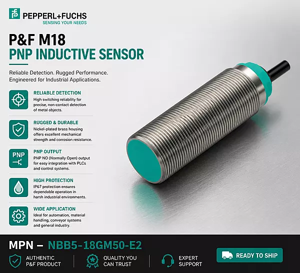 P&F Inductive sensor M18 PNP
