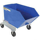 Tolva de Autovaciado, 2000 lb., Acero, Azul