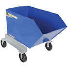 Tolva de Autovaciado, 2000 lb., Acero, Azul