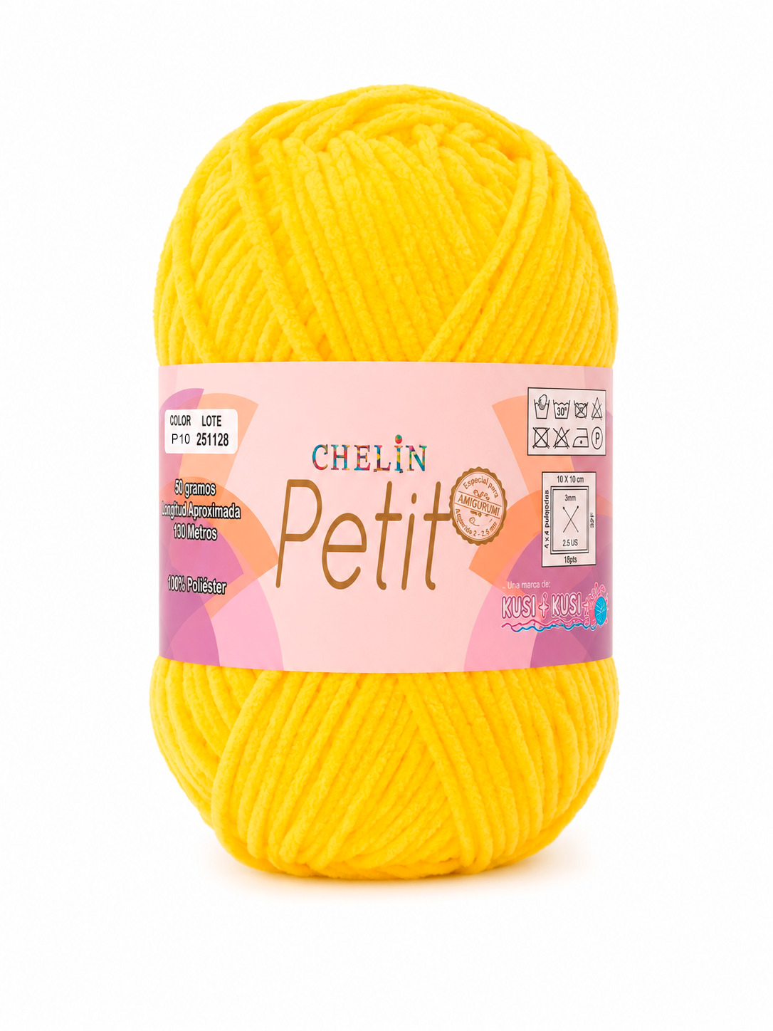 Lana Petit Chelin Amarillo - P10 - Ovillos x 50 gramos, paquete por 6 ovillos Lana Petit Chelin Amarillo - P10 - Ovillos x 50 gramos, paquete por 6 ovillos