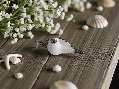 Shell Pendant with Silver and Purple accents