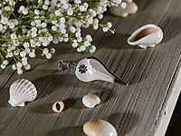 Shell Pendant with Silver and Purple accents