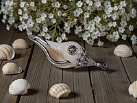 Shell Pendant with Silver and Purple Shell Pendant with Silver and Purple