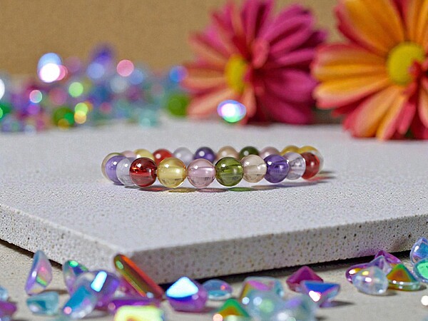 12 mm rainbow bracelet