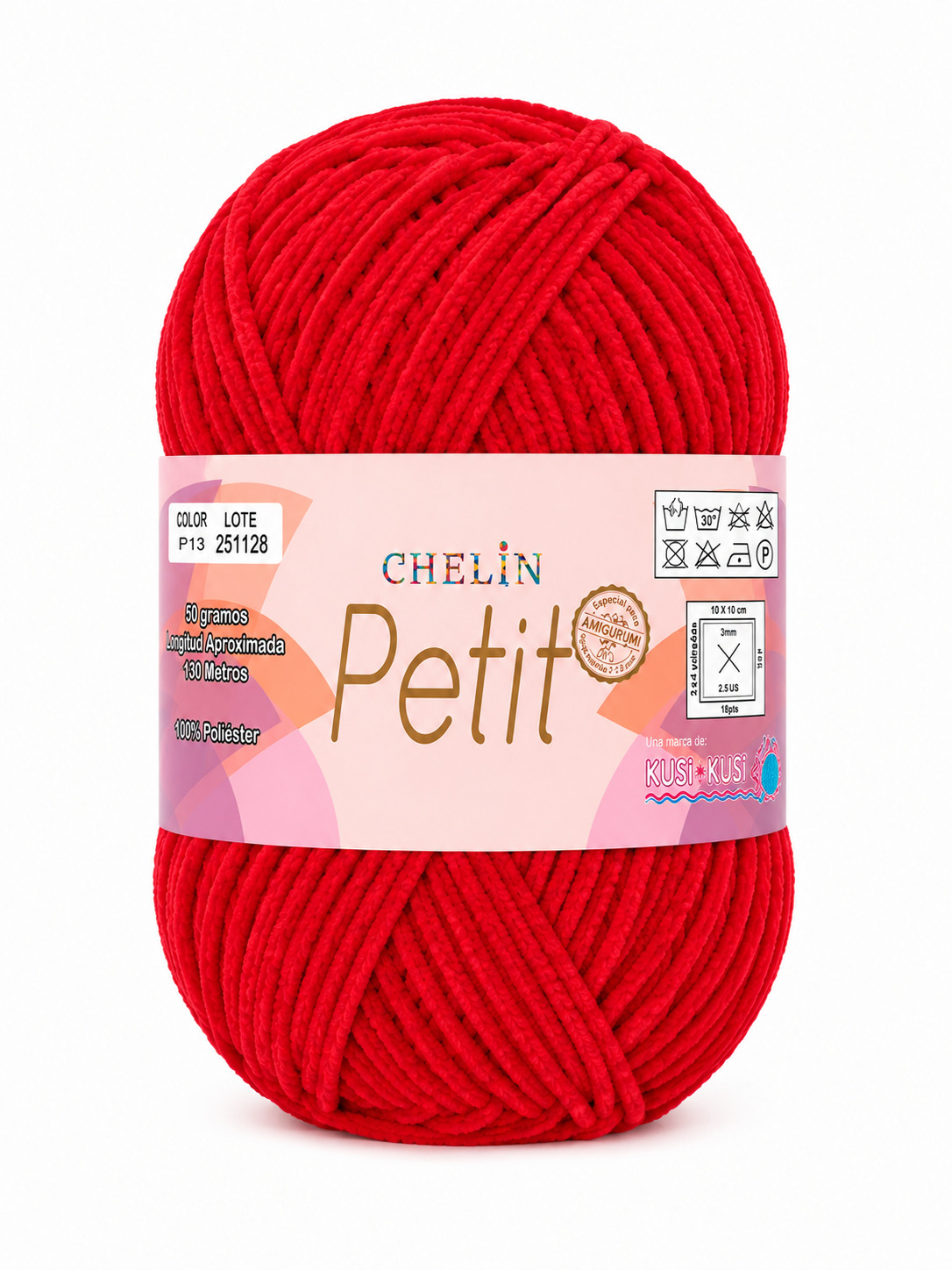 Lana Petit Chelin Naranja - P13 - Ovillos x 50 gramos, paquete por 6 ovillos