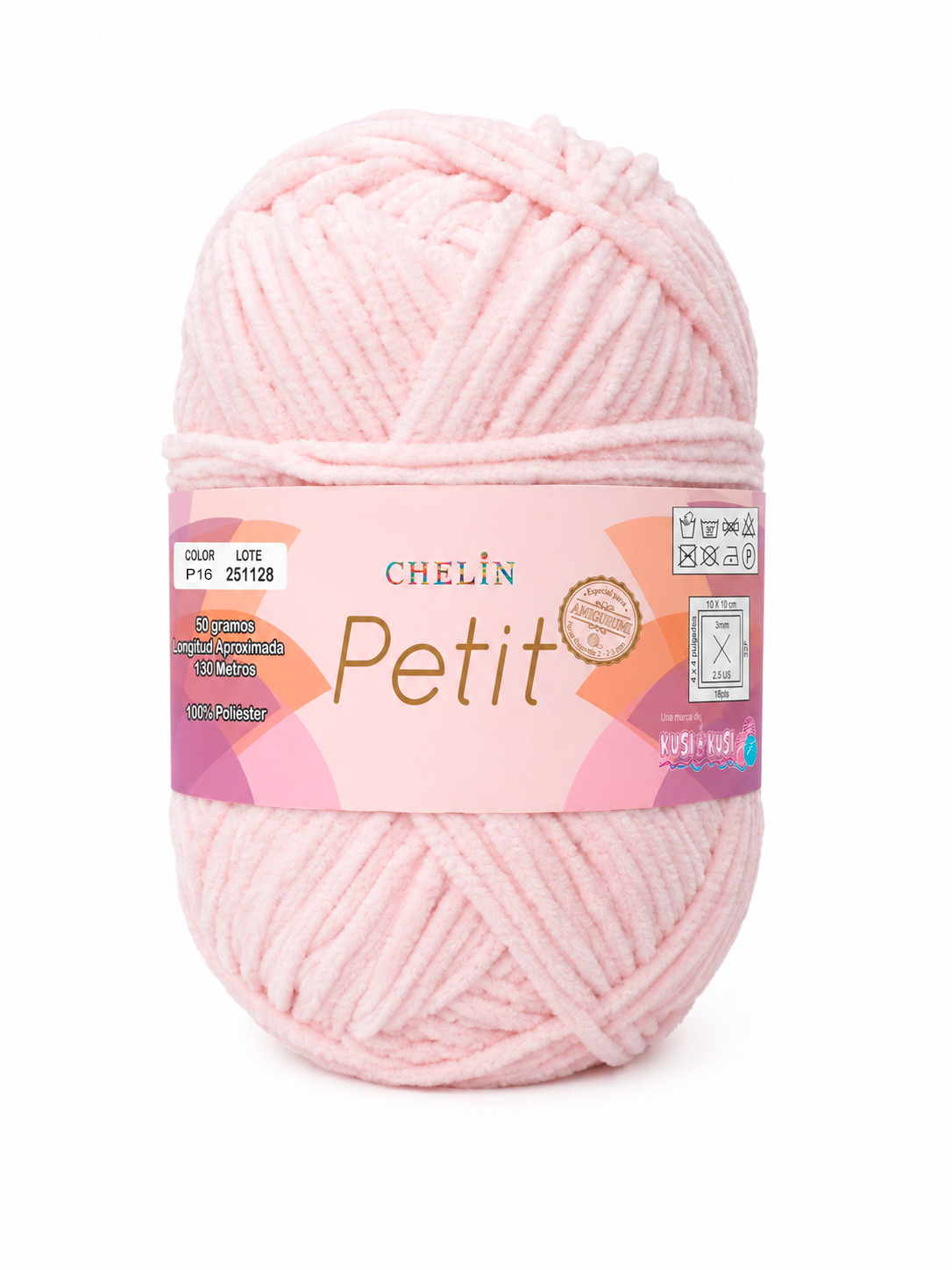 Lana Petit Chelin Rosado pastel - P16 - Ovillos x 50 gramos, paquete por 6 ovillos