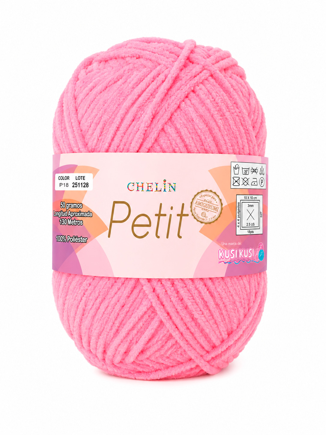 Lana Petit Chelin Rosado - P18 - Ovillos x 50 gramos, paquete por 6 ovillos