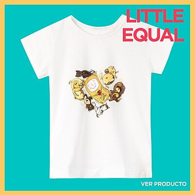 Camiseta Blanca ¡Little equal human!