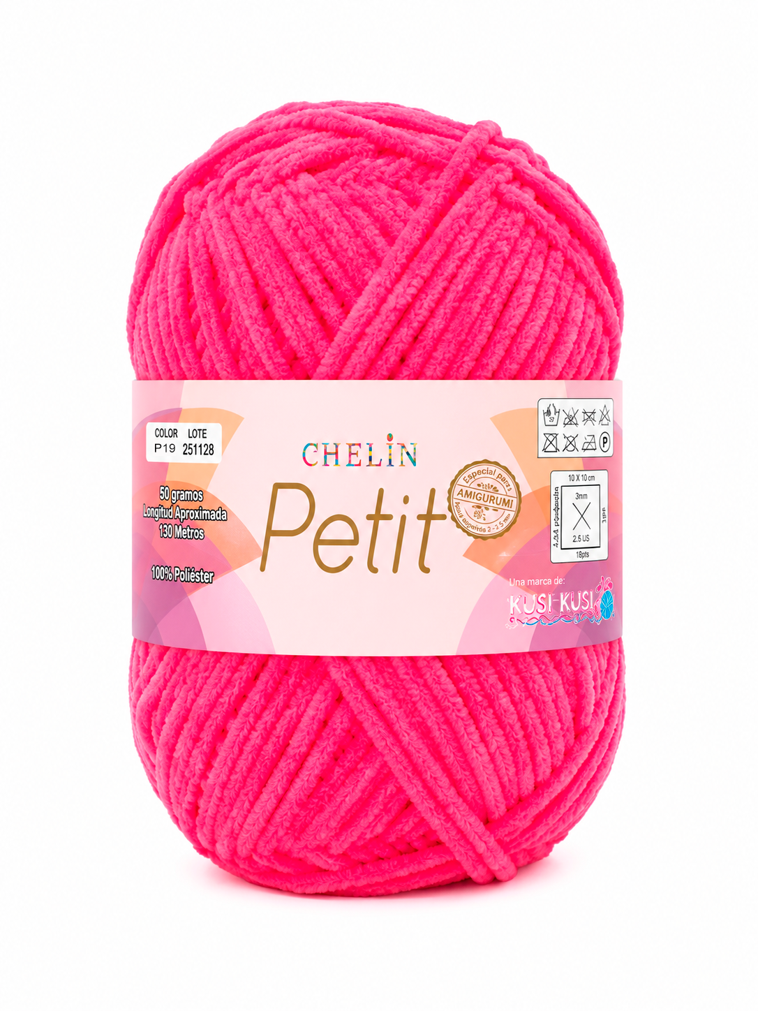 Lana Petit Chelin Rosado fuerte - P19 - Ovillos x 50 gramos, paquete por 6 ovillos Lana Petit Chelin Rosado fuerte - P19 - Ovillos x 50 gramos, paquete por 6 ovillos