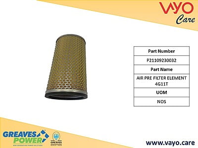 AIR PRE FILTER ELEMENT 4G11T - P21109230032 - GREAVES