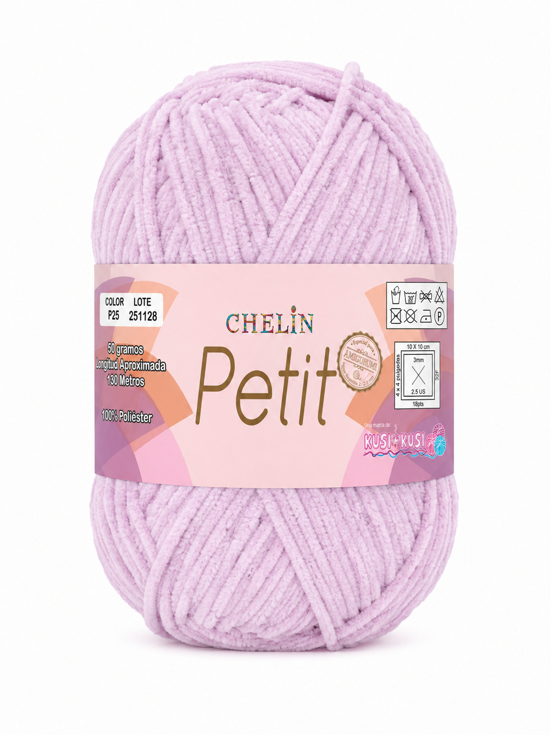 Lana Petit Chelin Lila pastel - P25 - Ovillos x 50 gramos, paquete por 6 ovillos