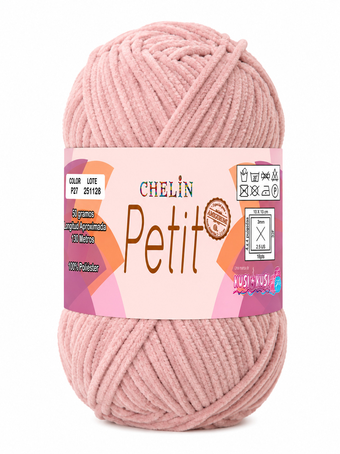 Lana Petit Chelin Palo de rosa - P27 - Ovillos x 50 gramos, paquete por 6 ovillos