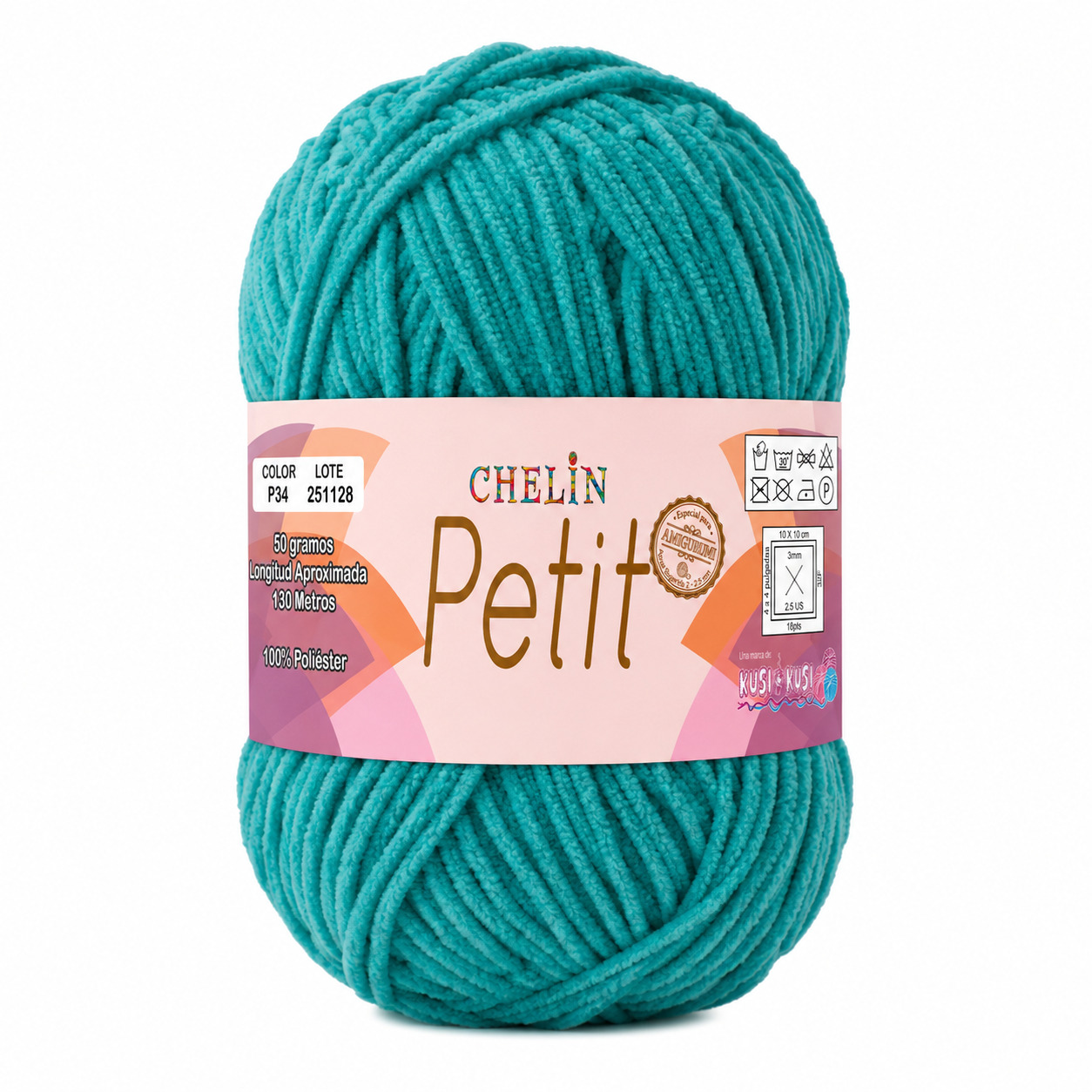 Lana Petit Chelin Aguamarina - P34 - Ovillos x 50 gramos, paquete por 6 ovillos
