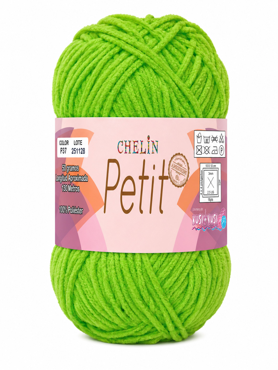 Lana Petit Chelin Verde manzana - P37 - Ovillos x 50 gramos, paquete por 6 ovillos