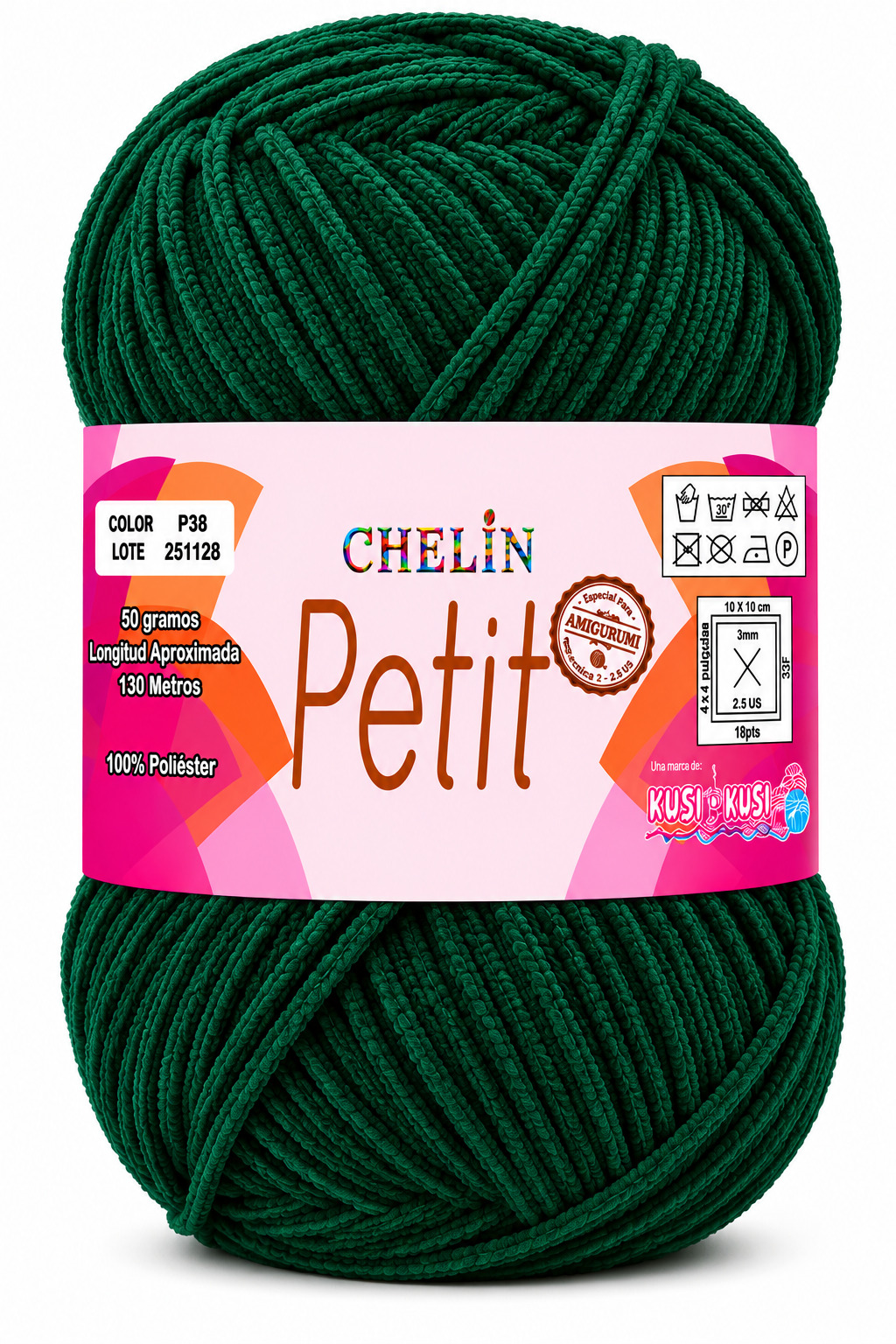 Lana Petit Chelin Verde - P38 - Ovillos x 50 gramos, paquete por 6 ovillos