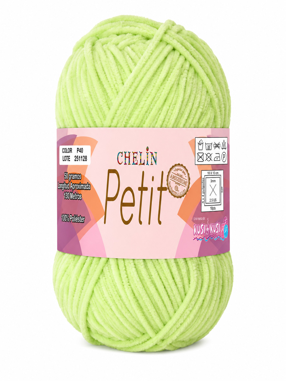 Lana Petit Chelin Verde claro - P40 - Ovillos x 50 gramos, paquete por 6 ovillos