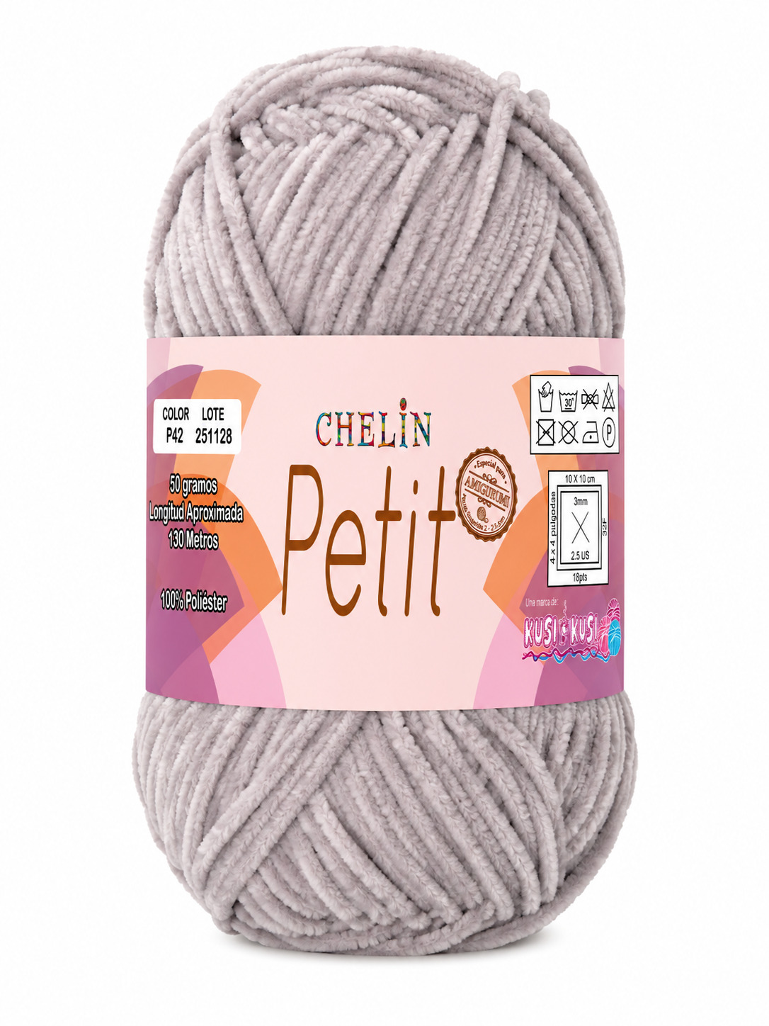 Lana Petit Chelin Gris - P42 - Ovillos x 50 gramos, paquete por 6 ovillos
