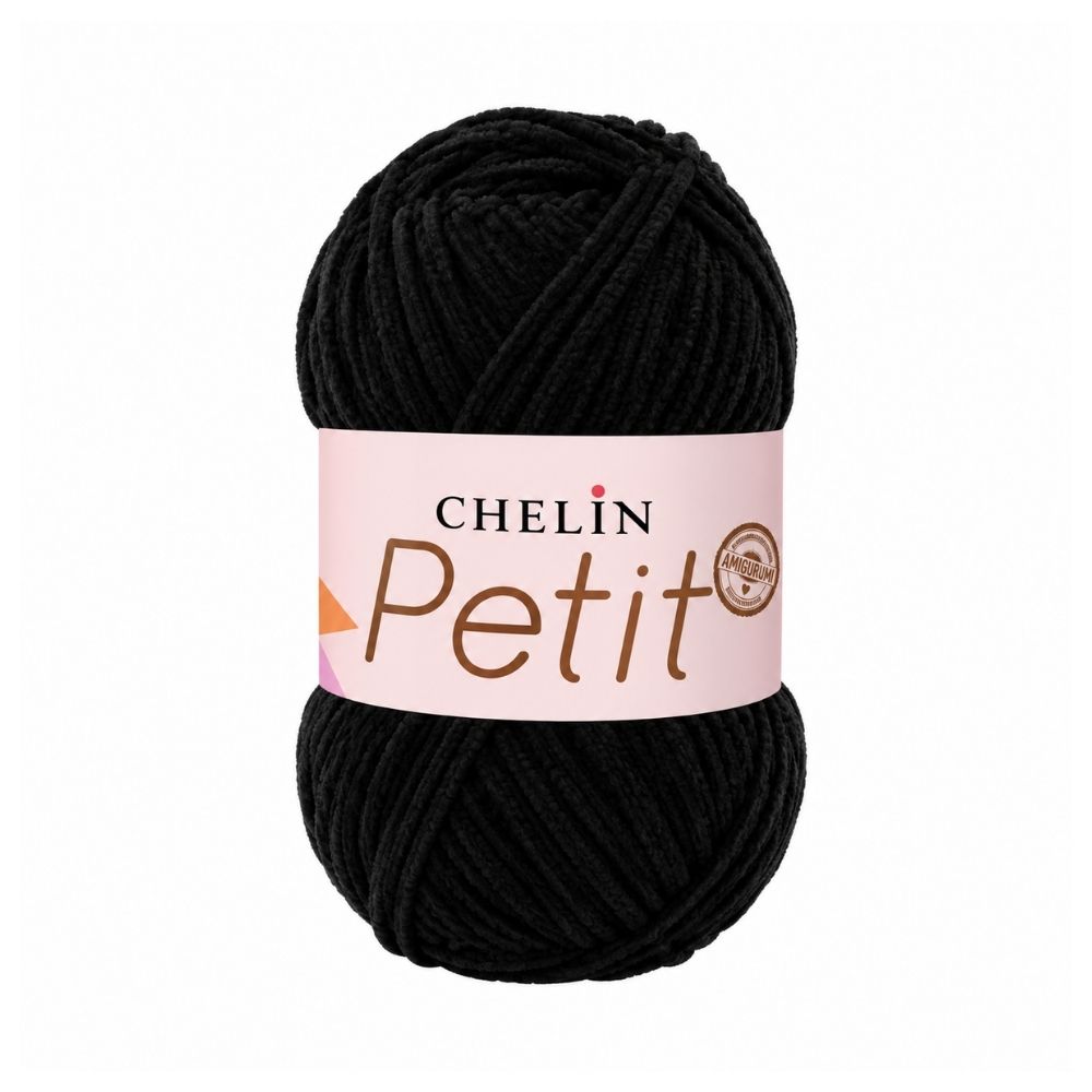Lana Petit Chelin Negro - P44 - Ovillos x 50 gramos, paquete por 6 ovillos Lana Petit Chelin Negro - P44 - Ovillos x 50 gramos, paquete por 6 ovillos