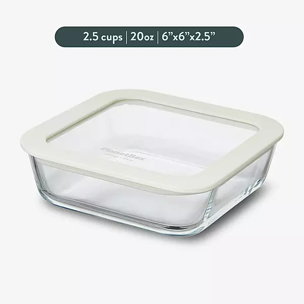 Planetbox Square Glass Food Storage Container Planetbox Square Glass Food Storage Container