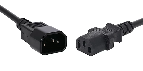 5m IEC C13 - C14 10A Black Appliance Mains Power Cable