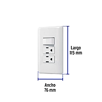 Placa armada 2 contactos e interruptor sencillo, Basic - PA-APCO-B3 / 25079