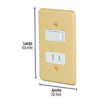 Placa armada contacto e interruptor, línea Económica - PA-APCO-E / 46388