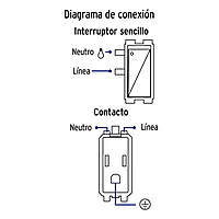 Placa armada contacto e interruptor, plata, línea Italiana - PA-APCO-IP / 46473