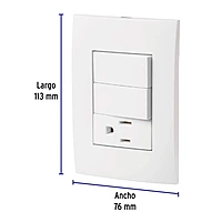 Placa armada contacto y 2 interruptores, línea Oslo, blanco - PA-APCO-O2B / 46488