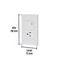 Placa armada 1 interruptor,1contacto,1.5mod,Española, blanco - PA-APCO15-EB / 45591