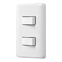 Placa armada con 2 interruptores sencillos, Volteck Basic - PA-APDO-B / 25080