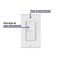 Placa armada interruptor sencillo y de 3 vías Classic - PA-APDO-CLP / 40019