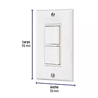 Placa armada interruptor sencillo y de 3 vías Classic - PA-APDO-CLP / 40019