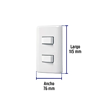 Placa armada 1 interruptor sencillo + 1 de 3 vías, Basic - PA-APDO-EB / 25085
