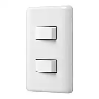 Placa armada 1 interruptor sencillo + 1 de 3 vías, Basic - PA-APDO-EB / 25085