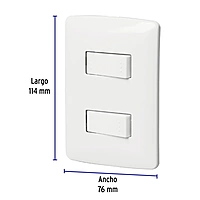 Placa armada 1 interruptor 1 escalera,blanco, línea Italiana - PA-APDO-EIB / 46462