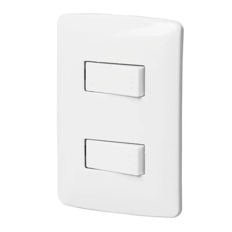 Placa armada 1 interruptor 1 escalera,blanco, línea Italiana - PA-APDO-EIB / 46462