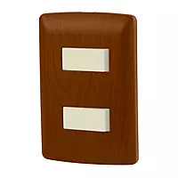 Placa armada 1 interruptor 1 escalera, madera,línea Italiana - PA-APDO-EIM / 49932