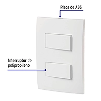 Placa armada interruptor sencillo y escalera, Oslo, blanco - PA-APDO-EOB / 46495