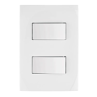 Placa armada interruptor sencillo y escalera, Oslo, blanco - PA-APDO-EOB / 46495