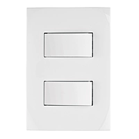 Placa armada 2 interruptores sencillos, línea Oslo, blanco - PA-APDO-OB / 46494