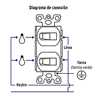 Placa armada 2 interruptor sencillo, línea Standard, alumini - PA-APDO-SA / 48498